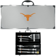 Texas Longhorns 8 pc Stainless Steel BBQ Set w/Metal Case
